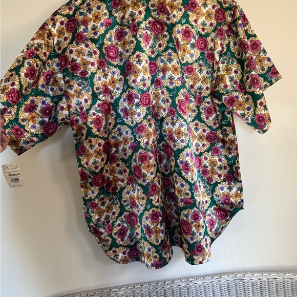 Violets & Roses Floral Satin Style blouse - Picture 8 of 9